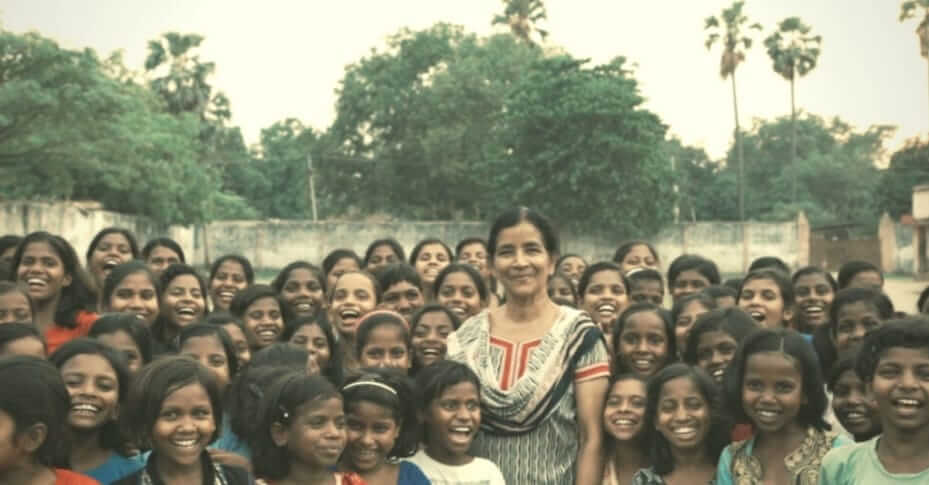 Sudha varghese with her student