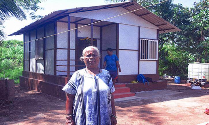 Kamla made her house for plastic waste