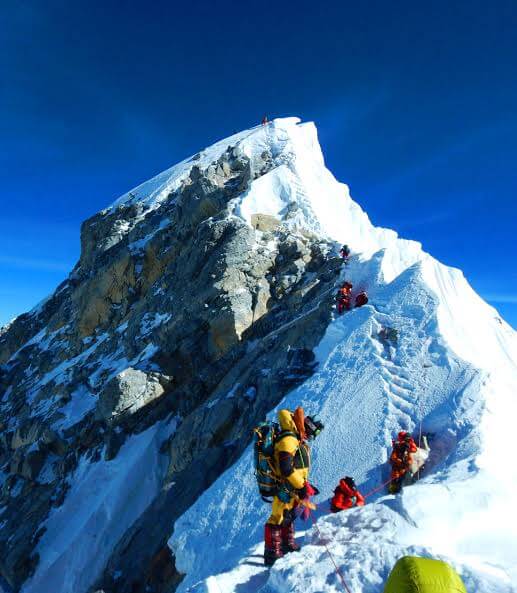 Death bodies are considered as signs on Mount Everest