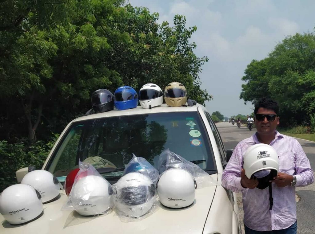  Raghvendra Kumar Helmet man of India