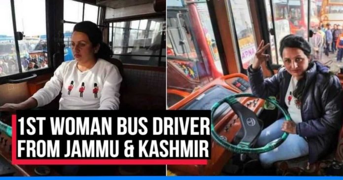 First female bus driver of Kashmir