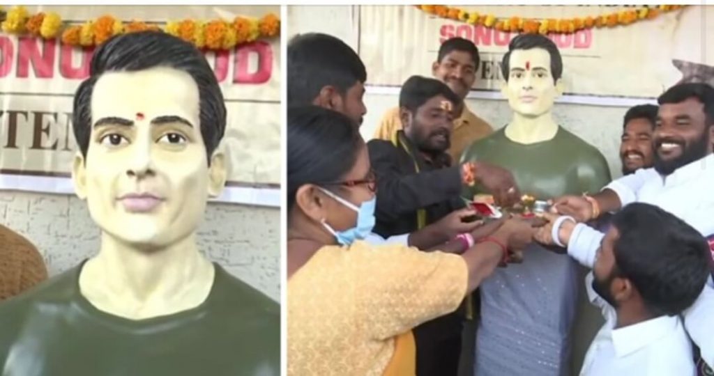 people makes temple on sonu sood