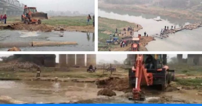 Villagers starts building bridge