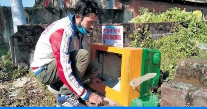 Abhijit Dowarah makes puppy house with old tv