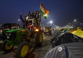Tractor rally by farmers