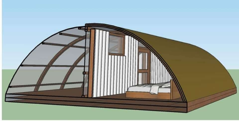 solar heated tent 