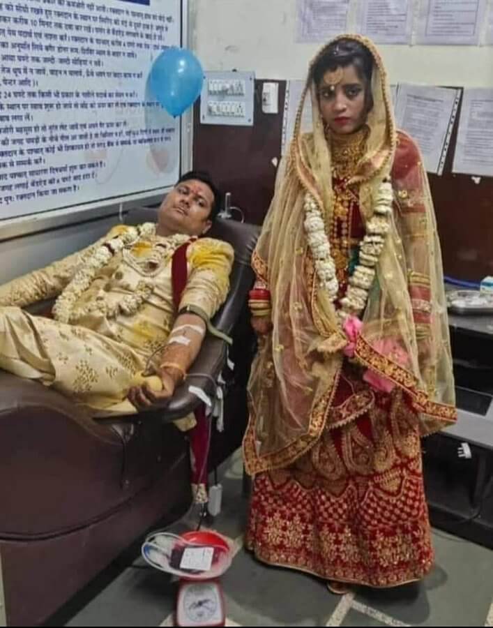 Newly married couple donated blood to child 