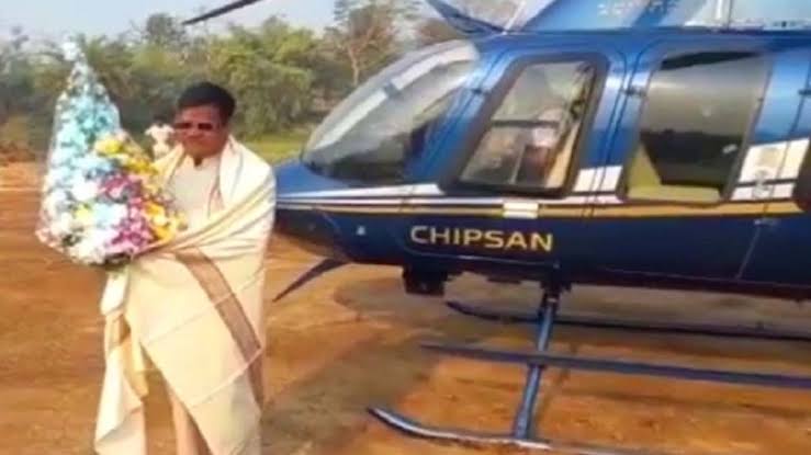 Janardhan Bhoir buys helicopter to sell milk