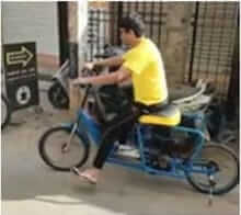 Santosh Kumar Gupta invents fuel less hydraulic bike