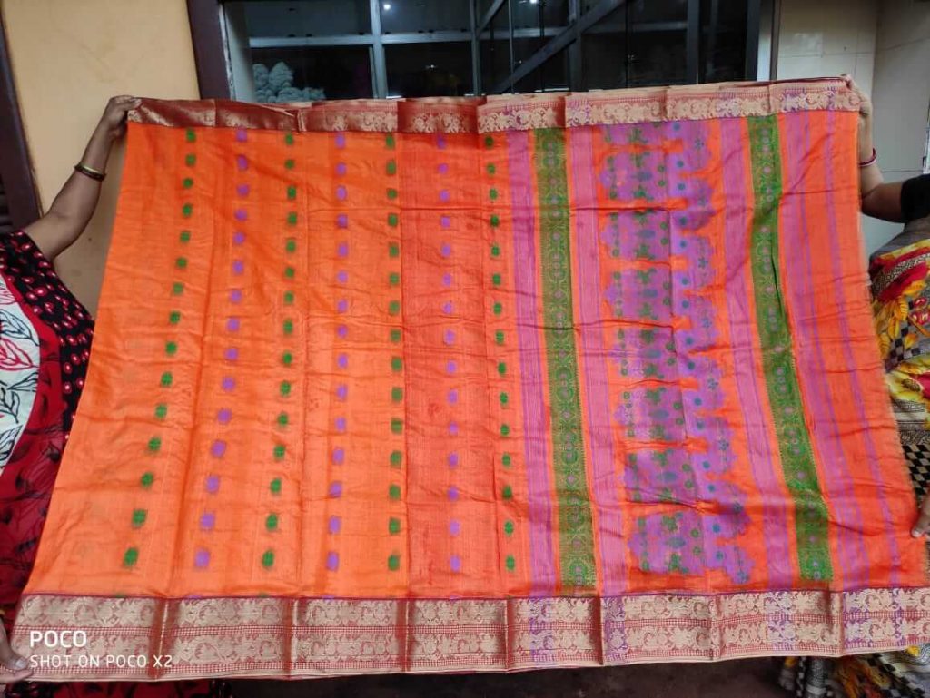 Saroj Manjhi tasar product from Jharkhand