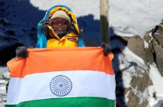 9 years old ritwika from Assam hosts flag on Kilimanjaro Africa