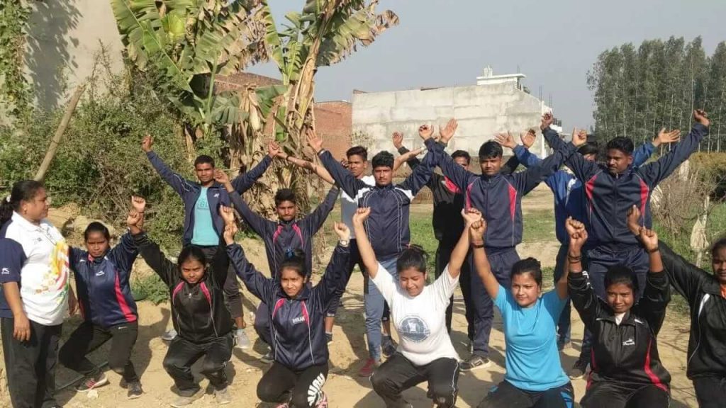 Punam Tiwari from Uttar Pradesh is giving free weight lifting coaching to boys and girls