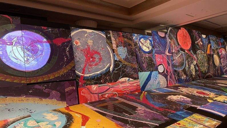 World's largest canvas painting sell in UAE see photos