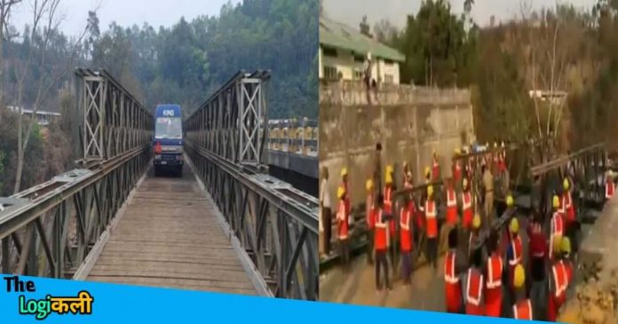 Army makes Shilong Shilchar Bridge only in five days