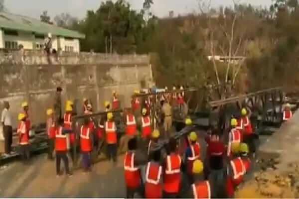 Army makes Shilong Shilchar Bridge only in five days