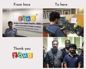 From security guard to a tech officer in Zoho