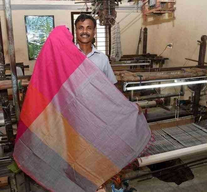 made natural fibres to create sarees 