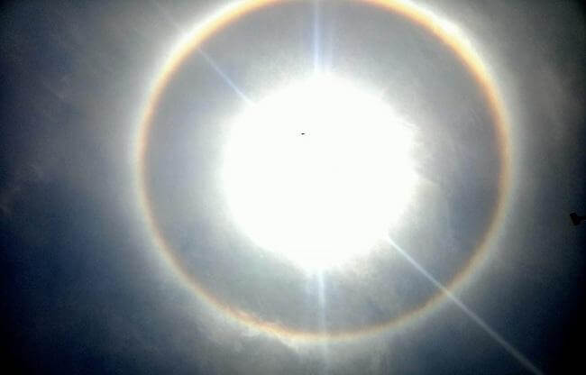 Strange ring appeared around sun in ranchi