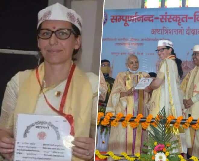 Maria Ruis from becomes Gold Medalist in Sanskrit in India