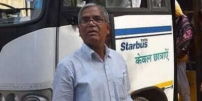 Dr R P Yadav from Rajasthan buys bus from his PF money for girls