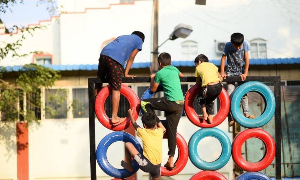 Non profit organization Anthill is preparing playgrounds for children
