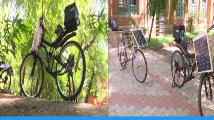 Madurai college student Dhanush Kumar designs solar-powered electric cycle