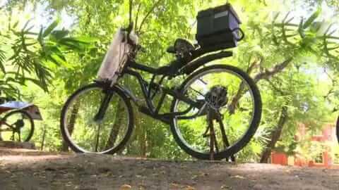 Madurai college student Dhanush Kumar designs solar-powered electric cycle