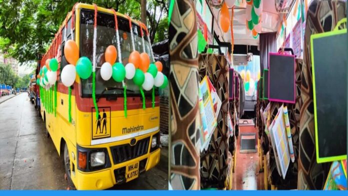 Man from Mumbai turns his bus into school for underprivileged students