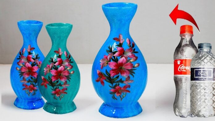 Recycle plastic bottles to make beautiful pots