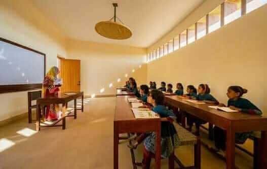 School in Jaisalmer konai village is well elaborated and girls wear Sabyasachi designer uniforms