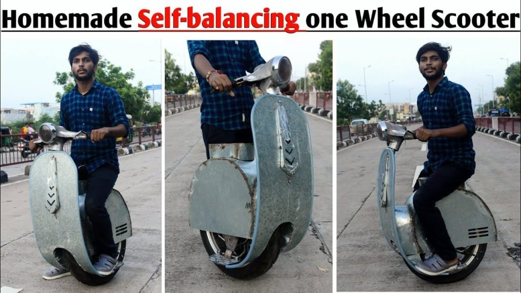 Vlogger made one wheel electric scooter