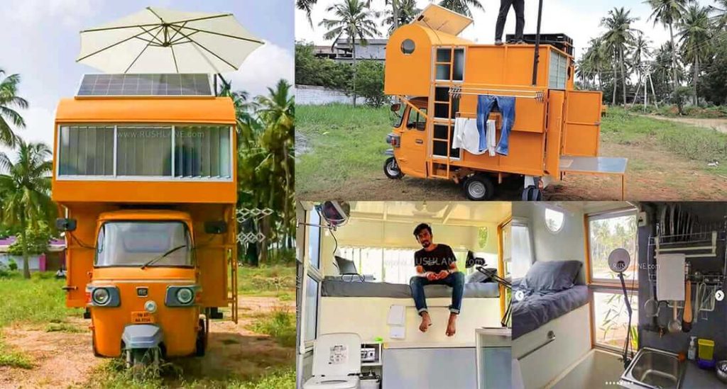 Arun Prabhu transformed his auto into a attractive home