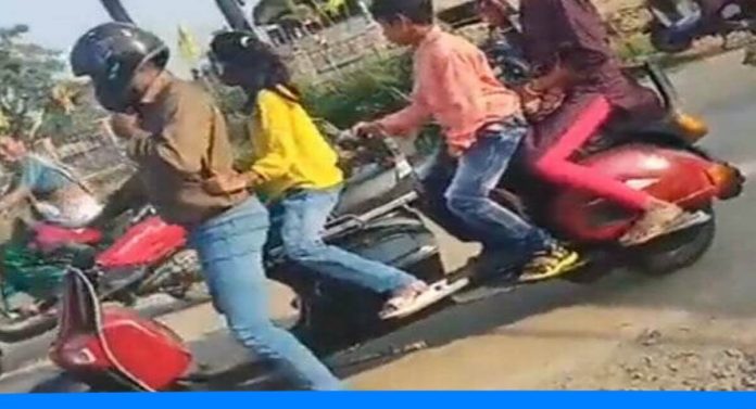 Man joined 2 scooters together through jugad technology viral video