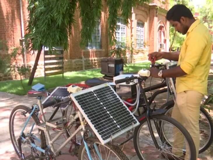 Solar powered electric cycle