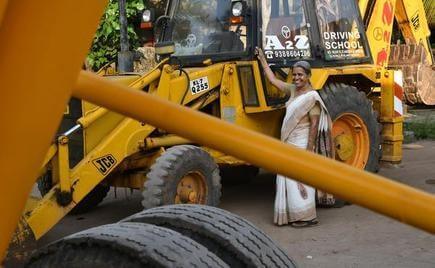 Radhamani drives heavy vehicles everyone salute her