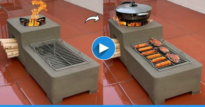 make beautiful smokeless oven with foam and cement