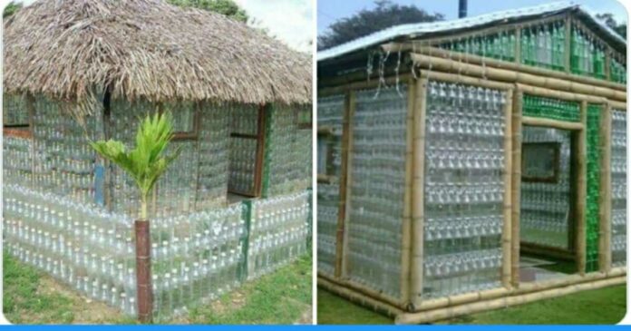 Viral house made of plastic bottles