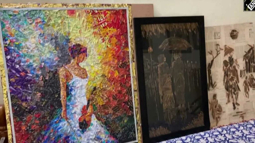  Scrap Art painting made by Artist Sunil Vyas makes 