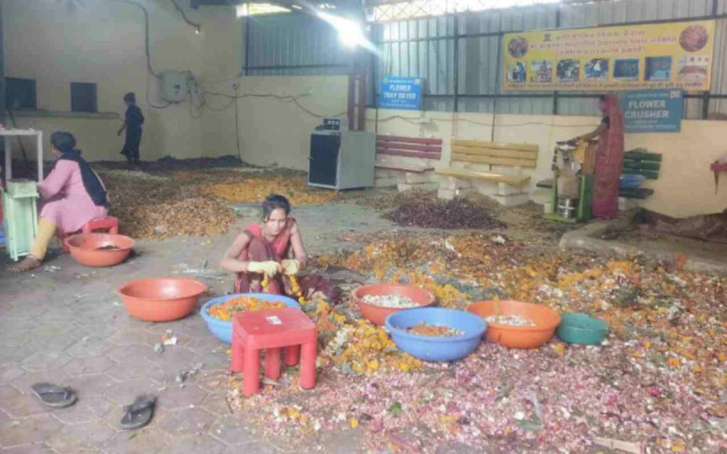 Incense Sticks Being Made From Flower Waste