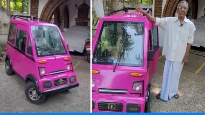 Keral man invented electric car at home which runs 60 km in just 5 rs