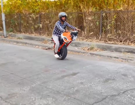 You Tuber Made 1 Wheel KTM Bike