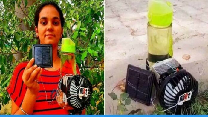 Aanchal Singh of Varanasi, Uttar Pradesh invented the solar cooling belt for water cooling