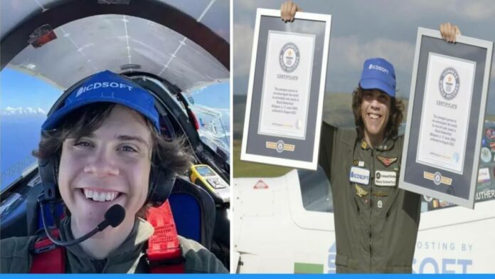 Mac Rutherford from britain become the youngest Pilot of the world to travle 54 thousand km