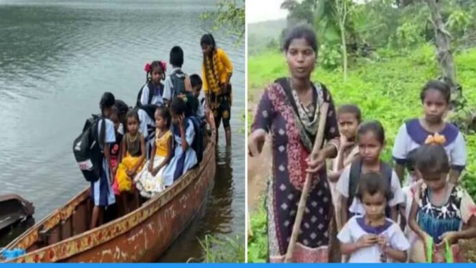 19 year old kanta chintaman from Maharastra started free boat service for children to go to school