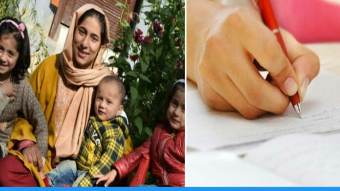 Mother of 3 Children Sabrina Khalik From Kashmir Passed 10th Class Board Exam with 93% Marks