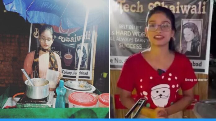 B.Tech Student Vartika Singh Started B.Tech Chaiwali Tea Stall in Faridabad