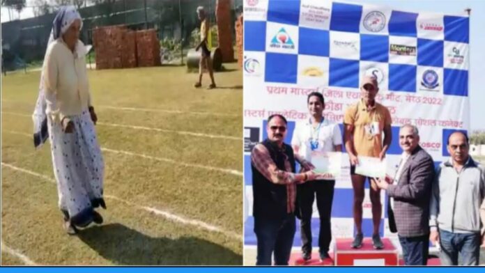 Viral video of 80 year old woman from meerut completes 100 meter race in 49 second
