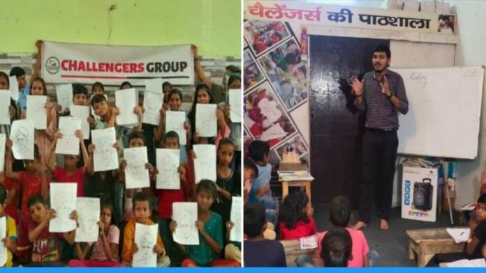 24 year old Prince Sharma giving free education to poor childrens by Challengers ki Pathshala