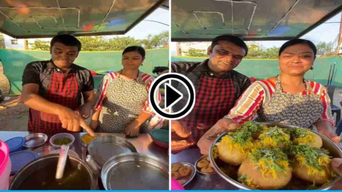 Viral video of couple selling pani puri on road in Nashik