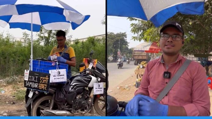 B.com Graduate Avinash Kumar Shukla Sells Idli Sambhar on Bike B.com Idliwala